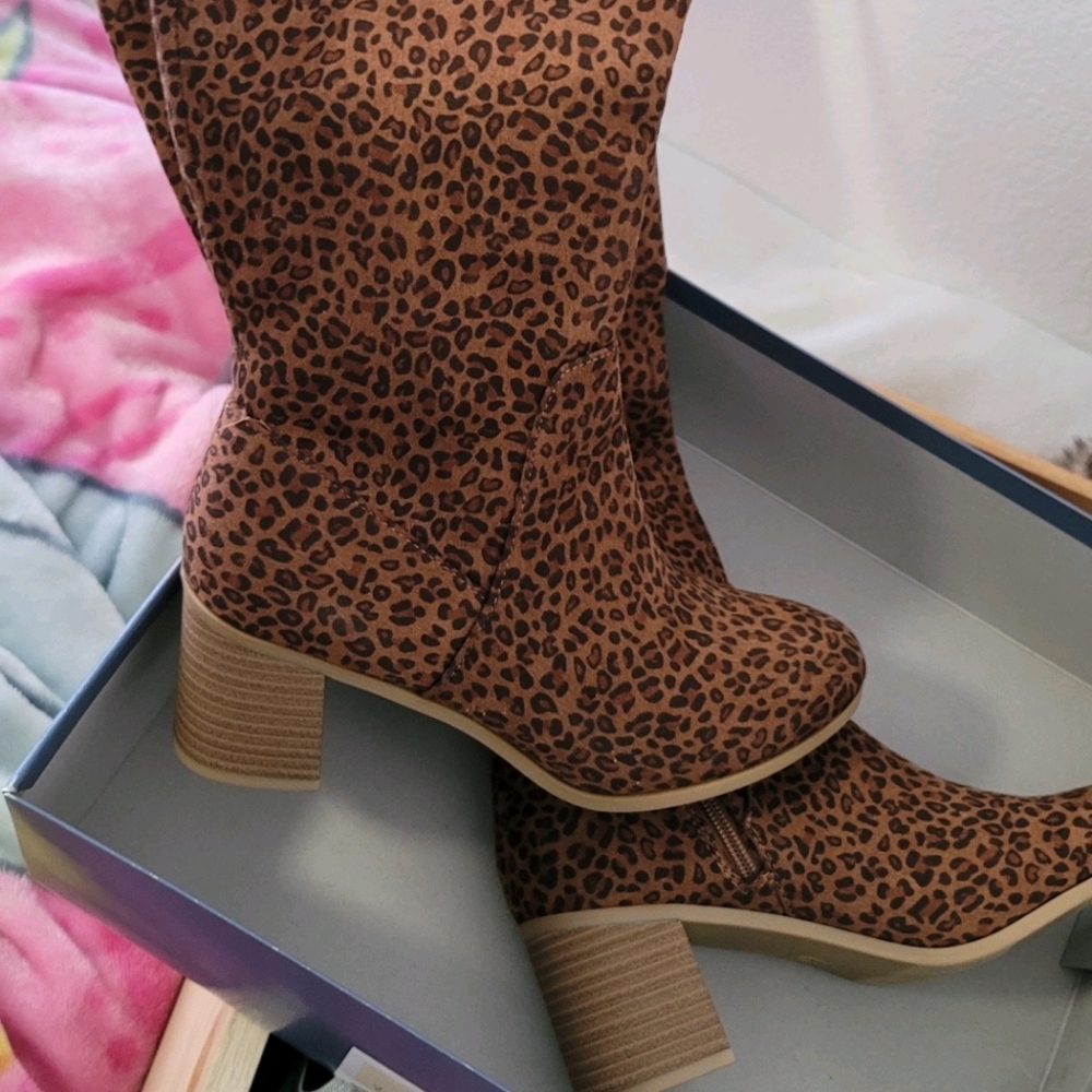 Cheetah print boots